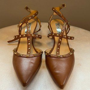INC Tan Kitten Heels Shoes